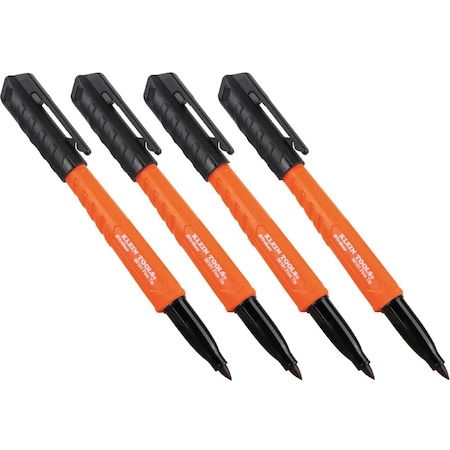 Permanent Marker, Fine Tip, Black, PK4 MPN:861014
