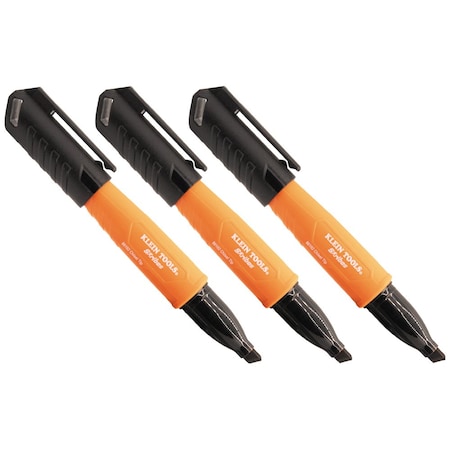 Permanent Marker, Chisel Tip, Black, PK3 MPN:861023