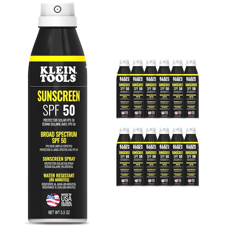 Sunscreen Spray, SPF 50, PK12 MPN:SPF50SPY55