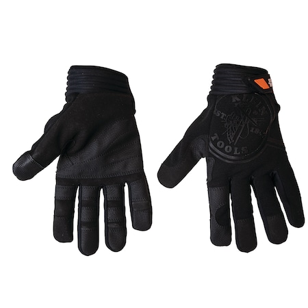 Mechanics Gloves, Fabric Palm, M, Black MPN:40232