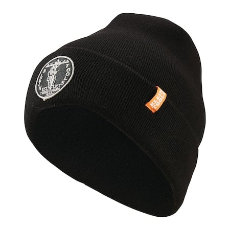 Heavy Knit Hat, Black, Vintage Patch Logo MPN:60388