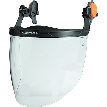 Face Shield, Clear Visor, Polycarbonate, Locking Mount Suspension MPN:60472