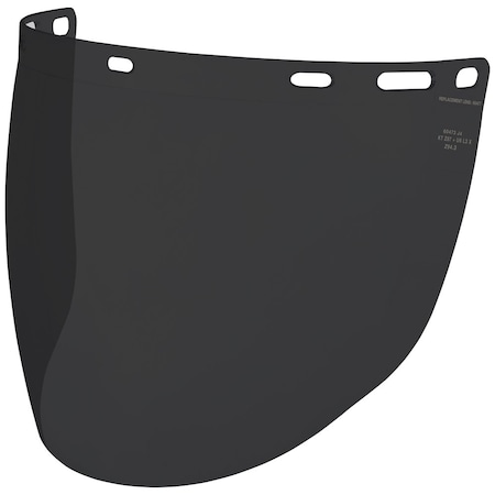 Face Shield Visor, Gray Visor, Polycarbonate MPN:60477