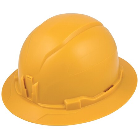 Hard Hat, Non-vented Brim Style, PC/ABS, 4-Point Point Ratchet with Pivot, Yellow MPN:60489