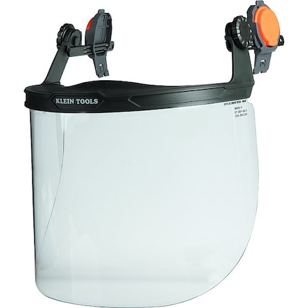Face Shield, Clear Visor, Polycarbonate, Locking Mount Suspension MPN:60528
