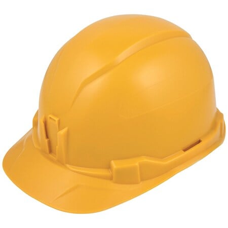 Hard Hat, Non-vented Cap Style, PC/ABS, 4-Point Point Ratchet, Yellow MPN:60535