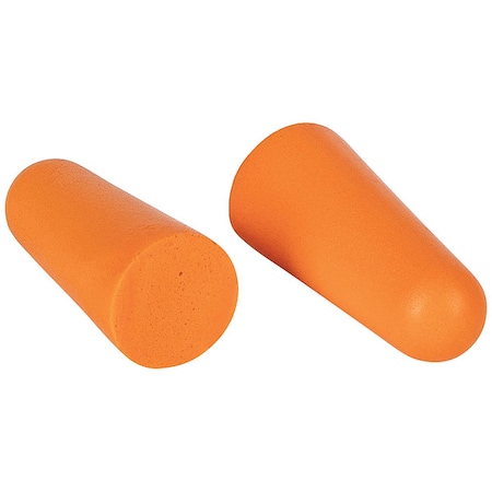 Disposable Polyurethane Foam Foam Earplugs, 10-Pair, Cylinder Shape, 33 dB, Orange, 10 PK MPN:6054010