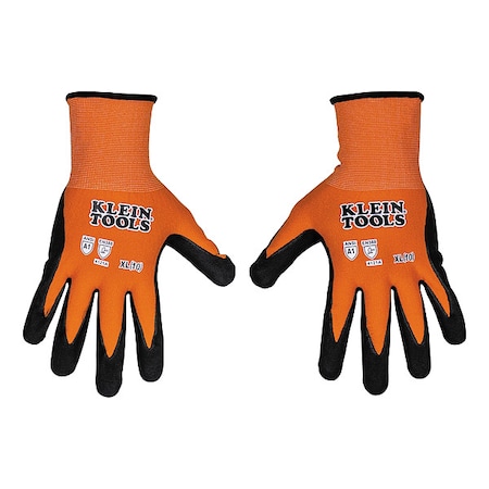 Coated Gloves, nitrile, Orange/Black, XL 2 PK MPN:60582