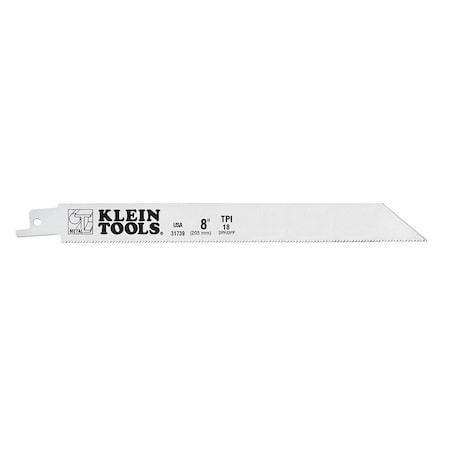 8 in x 18 TPI Reciprocating Saw Blade, KLEIN, 5 PK MPN:31739
