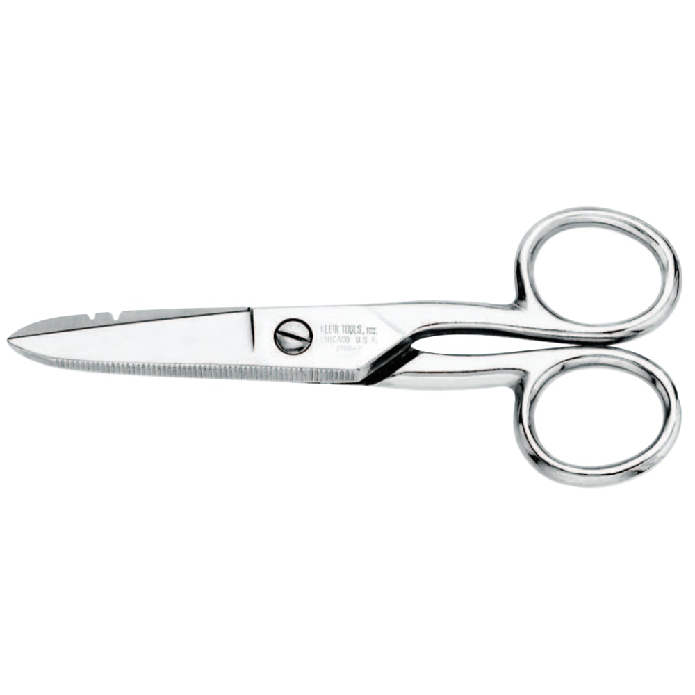 Klein Tools Electricians Scissors, 5 1/4 in, Silver MPN:409-2100-7