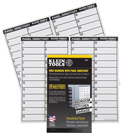 Wire Markers with Panel Directory MPN:56255