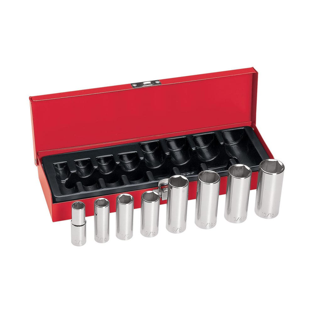 3/8-Inch Drive Deep Socket Wrench Set, 8-Piece MPN:65502