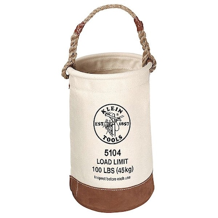 Canvas Bucket with Leather Bottom, 12-Inch MPN:5104