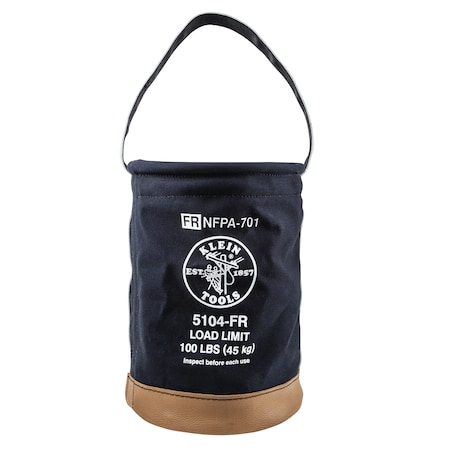 Bucket Bag, Black, #4 Flame Resistant Canvas, 1 Pockets MPN:5104FR