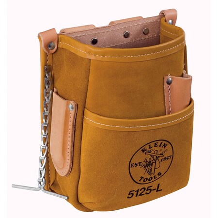 Tool Pouch, 5 Pocket Tool Pouch Leather, Leather, 5 Pockets MPN:5125L