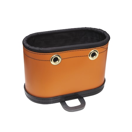 Bucket Bag, Orange, Plastic Exterior, Canvas Interior, Polypropylene Bottom, 14 Pockets MPN:5144BHB