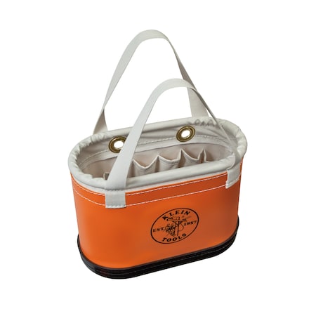 Bucket Bag, Orange, Plastic Exterior, Canvas Interior, Polypropylene Bottom, 14 Pockets MPN:5144BHHB