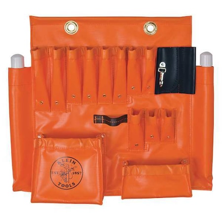 Aerial Apron, 10 Hand-Tool Pockets, 2 Pouches, Hammer Loop, 2 Drill Bit Holders, 2 Leather Pockets MPN:51829