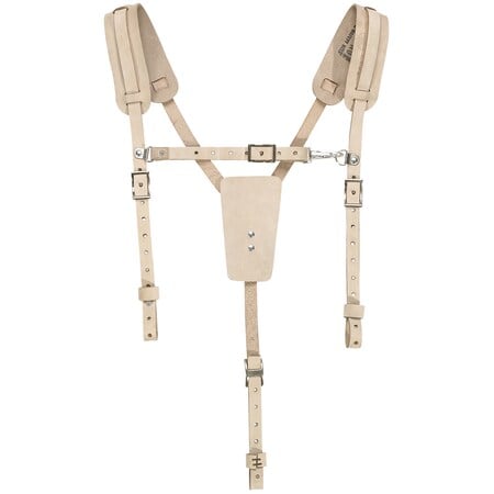 Tool Suspenders, Leather Suspenders, Light Brown, Leather MPN:5413