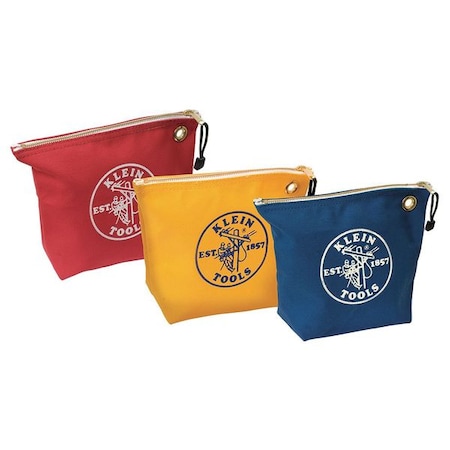 Tool Bag Set, Blue, Red, Yellow, Canvas, 0 Pockets MPN:5539CPAK
