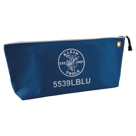 Canvas Bag with Zipper, Large Blue, Blue, Canvas MPN:5539LBLU