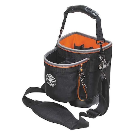 Tool Tote, Black, Polyester, 14 Pockets MPN:55419SP-14