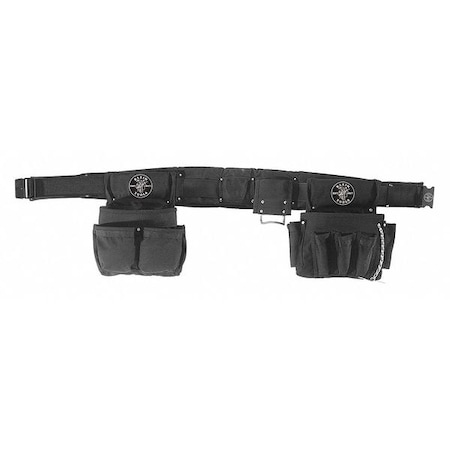 Black Ballistic Nylon Tool Belt, M, 27 Pockets, 5710M MPN:5710M