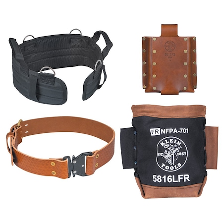 Belt, Toolbelt Set, Rodbuster, M, Brown/Black, Leather, Steel, Brass, 3 Pockets MPN:5800HPBM