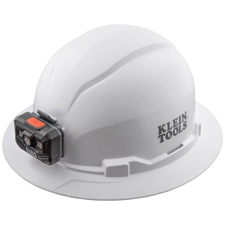 Hard Hat Non-Vented Full Brim w/Rechg Hdlp Wh MPN:60406RL