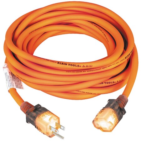 SJEOW Extension Cord, 12 AWG, Indoor/Outdoor, 12/3, 1 Outlets, 5-15R, Orange, TPE, 5-15P, 25 feet MPN:EXC2515