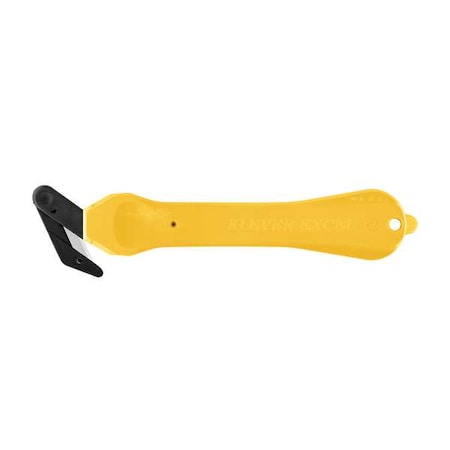 Hook-Style Safety Cutter, 7 in Length, Fixed Steel Blade, Safety Recessed, Yellow, 10PK MPN:KCJ-4-30Y