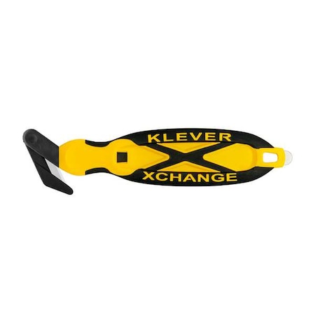 Hook-Style Safety Cutter, 7 in Length, Fixed Steel Blade, Rubberized Oval Handle, Yellow MPN:KCJ-XC-30Y