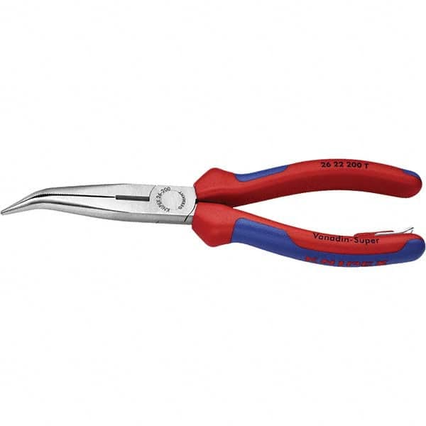 Bent Nose Pliers, Type: Bent Nose, Jaw Width: 9.5 mm, Jaw Bend: 40 0, Tip Thickness: 2.5 mm, Maximum Jaw Opening: 3.2 mm, Cutting Capacity: 2.2 mm, 3.2 mm MPN:26 22 200 T BKA