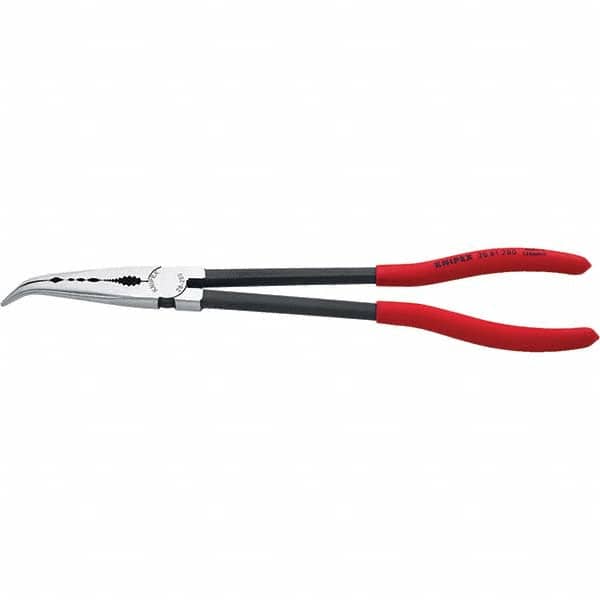 Bent Nose Pliers, Jaw Texture: Serrated , Jaw Width: 9mm , Jaw Bend: 450 , Tip Thickness: 2.5mm , Body Material: Steel  MPN:28 81 280 SBA