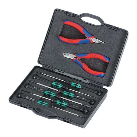 8 Piece Bi-Material Grip Precision Plier Set Dipped Handle MPN:00 20 18