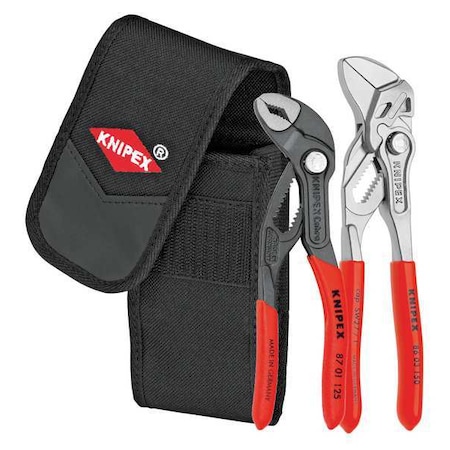 2 Piece Knipex Cobra Plastic Grip Plier Wrench Set Dipped Handle MPN:00 20 72 V01