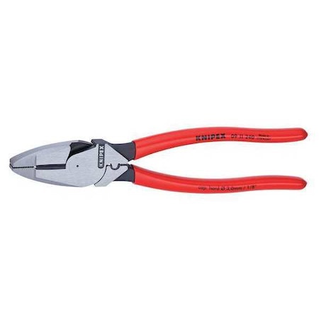 9 1/4 in Linemans Plier High Leverage w/ Fish Tape Puller, Wire Crimper, Steel MPN:09 11 240 SBA