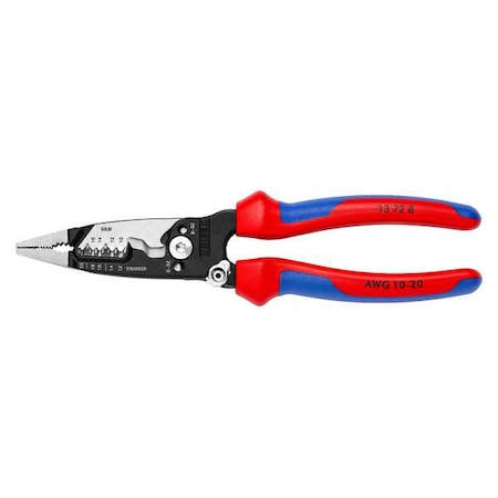 Forged Wire Stripper, 8 in, 10-20 AWG Stripping Range, Cutter for 6-32 and 8-32 Screws MPN:13 72 8