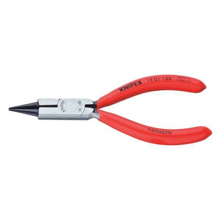5 1/4 in 19 Round Nose Jewelers Plier, Side Cutter Plastic Coated Handle MPN:19 01 130
