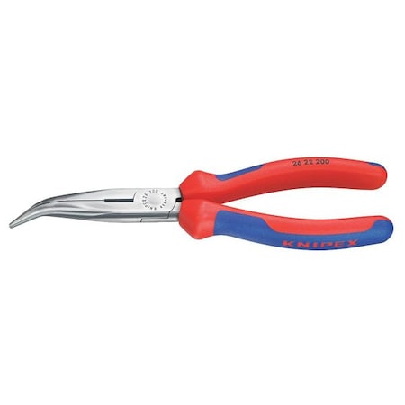 8 in Bent Long Nose Plier, Side Cutter Multi-Component Grip Handle MPN:26 22 200