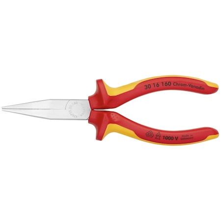Flat Tips, Long Nose Pliers, 6 1/4