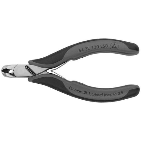 4 3/4 in ESD End Cutting Nipper Uninsulated MPN:64 32 120 ESD
