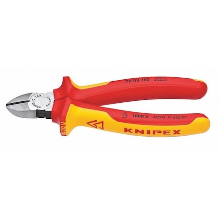 6 1/4 in 70 Diagonal Cutting Plier Standard Cut Narrow Nose Insulated MPN:70 08 160 SBA