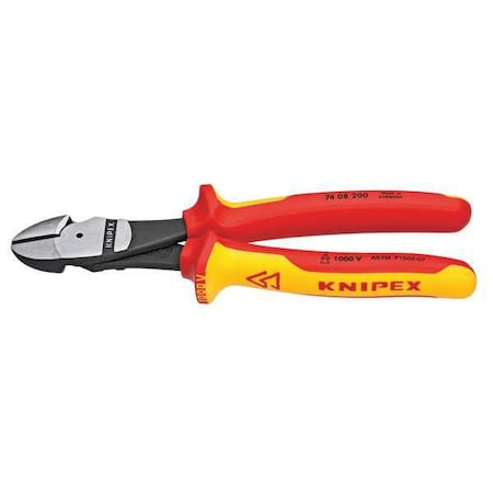 8 in 74 High Leverage Diagonal Cutting Plier Standard Cut Oval Nose Insulated MPN:74 08 200 SBA
