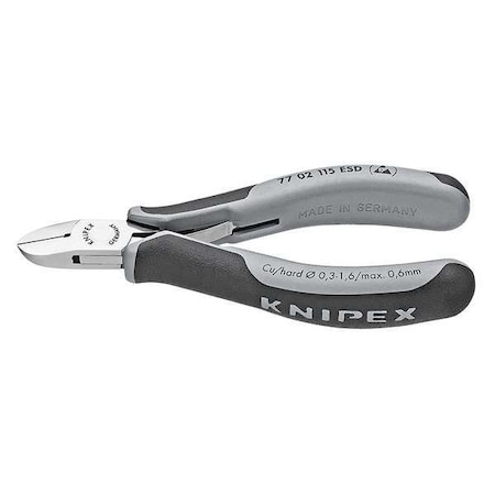 4 1/2 in 77 Diagonal Cutting Plier Standard Cut Oval Nose Uninsulated MPN:77 02 115 ESD