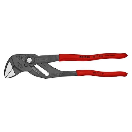 10.71 in Pliers Wrench / 86 01 series Black Pliers Wrench Smooth, Plastic Grip MPN:86 01 250