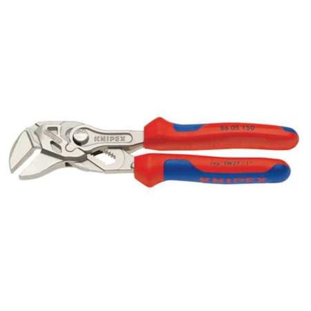 6 in Knipex Cobra Straight Jaw Plier Wrench Smooth, Bi-Material Grip MPN:86 05 150