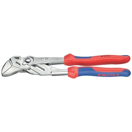 10 in Knipex Cobra Straight Jaw Plier Wrench Smooth, Bi-Material Grip MPN:86 05 250