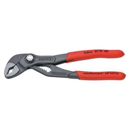 6 in Knipex Cobra V-Jaw Water Pump Plier Serrated, Plastic Grip MPN:87 01 150