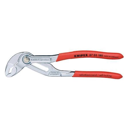 7 1/4 in V-Jaw Tongue and Groove Plier Serrated, Plastic Grip MPN:87 03 180
